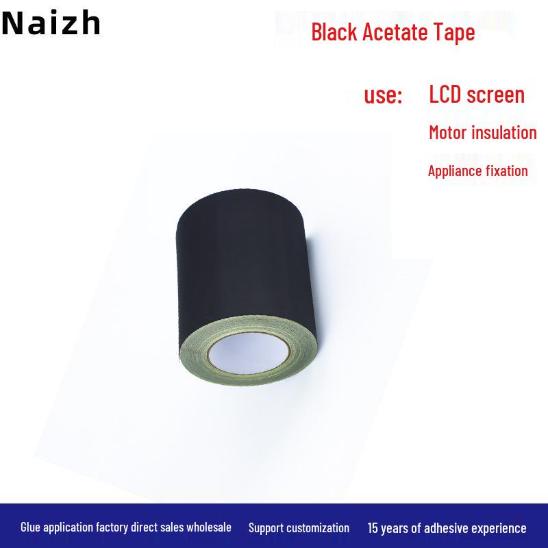 Högtemperaturbeständig brandskyddande acetatvävtejp för LCD-skärmar och fordonskabelhärvor