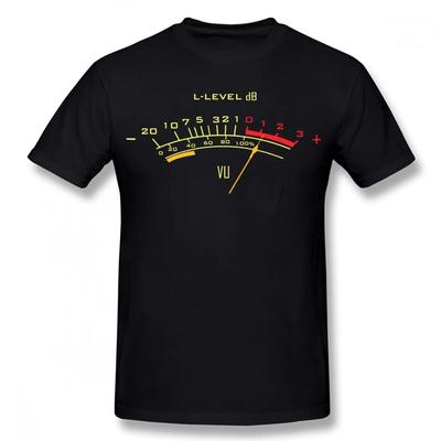 Vu Meter Vintage Analog T Shirt Men Cotton Summer Audio Engineer Recording Studio T-shirt Short Sleeve Graphics Tshirt Tee Top