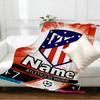 Custom Name Personalized Atletico Madrid Print Blankets, Home Decor, Bedroom, Sofa, Camping, Couch, Gifts for Birthday Christmas