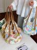 Cotton Casual Shoulder Bag With Woven Design For Daily Use