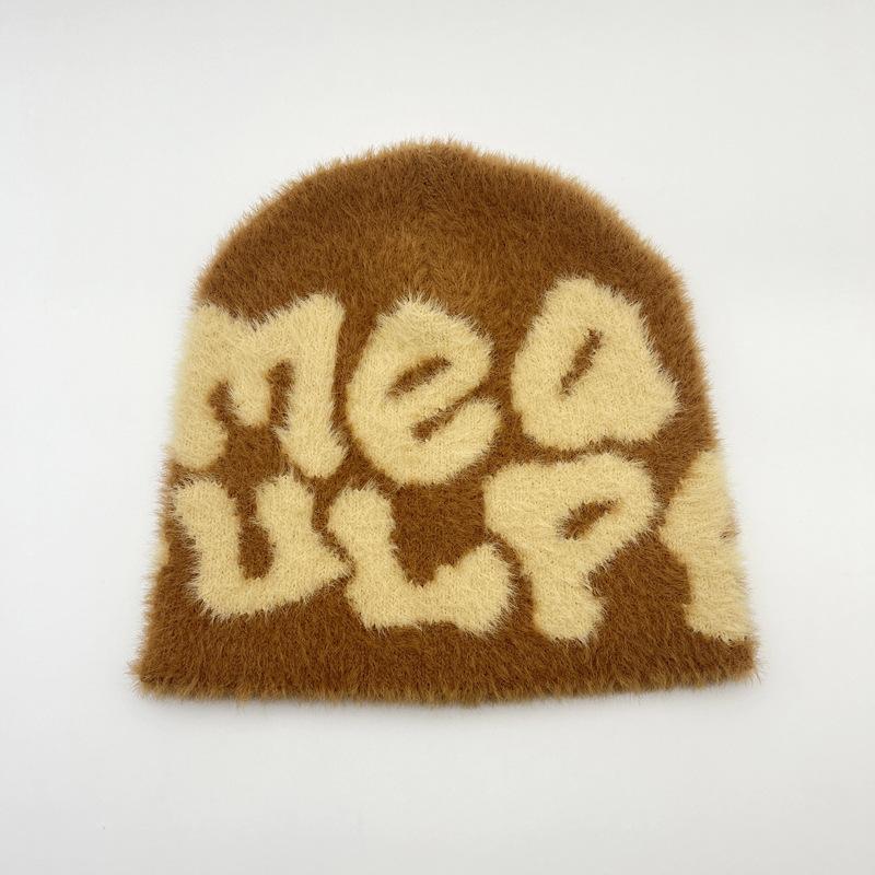 Hot-selling Mao Mao Mea Knitted Hat Beanie Hat European and American Personality Beanie Hat