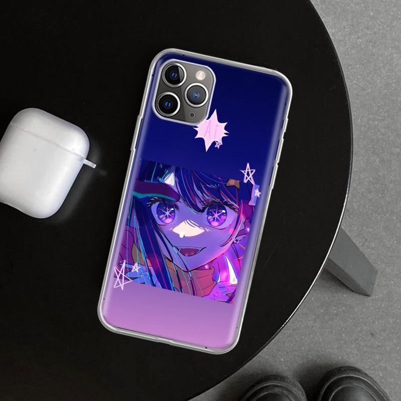 Japan Anime Oshi No Ko Phone Case Cover for iPhone 11 12 13 Mini 14 15 Plus 16 Pro Max 17 Air 7 8 + SE Art Customized Fundas 11