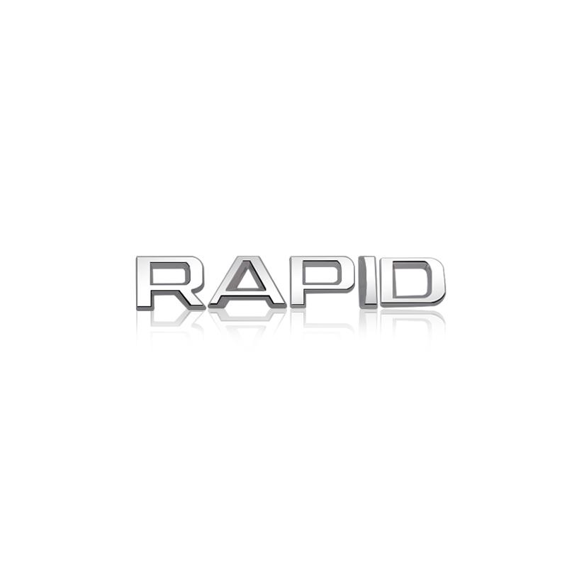 HGWE4 Bright silver Metal car Rear trunk Decals Emblem badge sticker For Skoda 4x4 Yeti Octavia Superb Fabia Kamiq Karoq Kodiaq Rapid