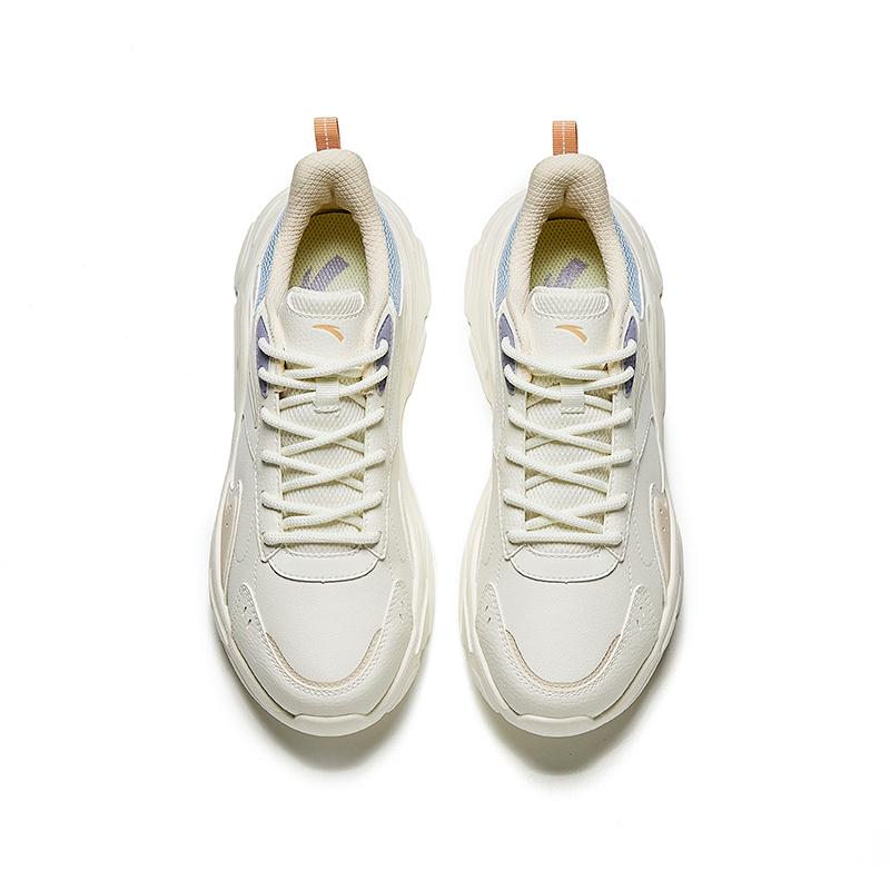 Anta Comfortable Simple Non-Slip Wear-Resistant Low-Top Casual Shoes Women sneaker White Blue 922448811-5