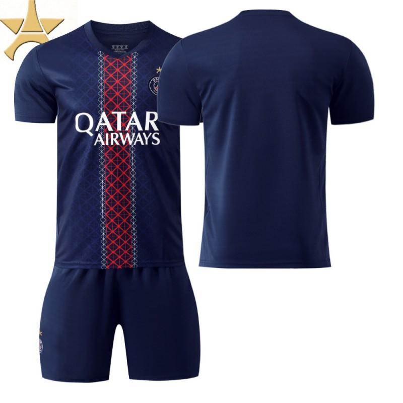 

25-26 Paris Home No. 10 Dembele 14 Dou Children s Clothing Football Suit Men s 7 Kwara Jersey With Stars 22#
