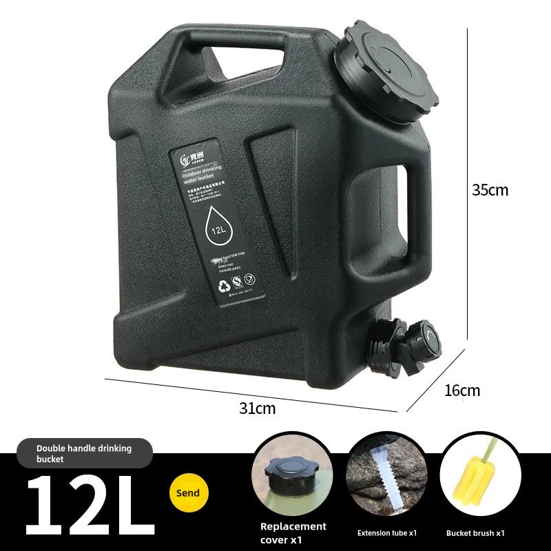 Camping Water Bucket Large Capacity Portable Drinking Water Canister with Faucet No Leakage for Outdoor Travel Driving Hiking