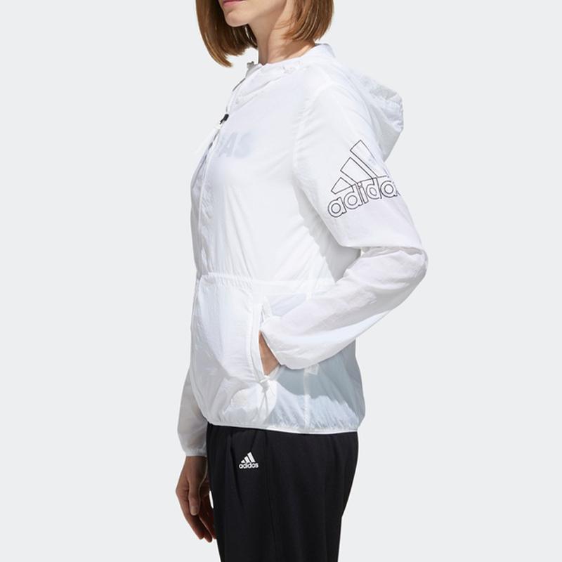 Adidas Hooded Woven Jacket Women Outerwear White FT2862