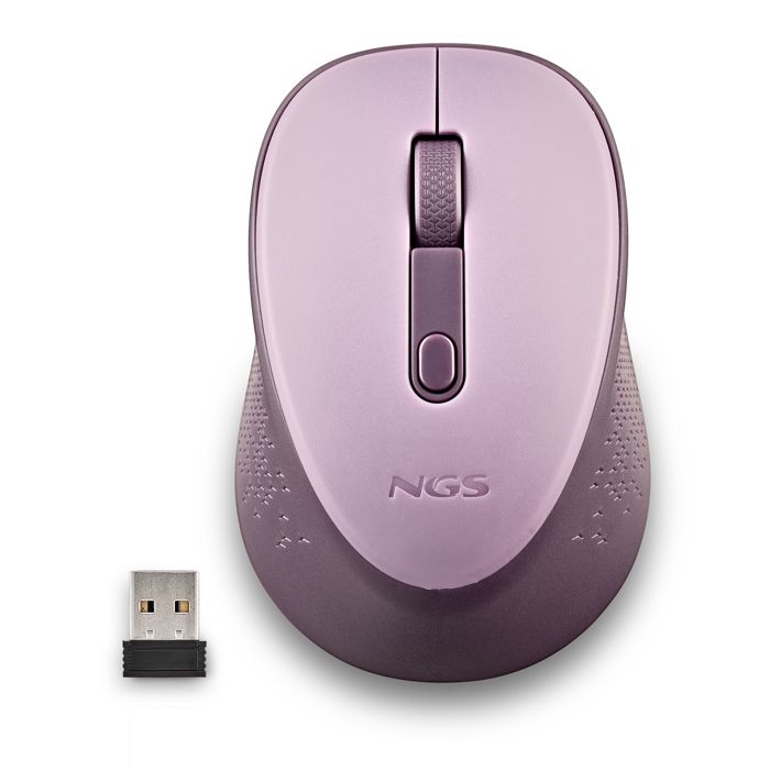 Bezdrátová optická myš - NGS - DEW LILAC - 2,4 GHz - 800/1600 DPI - Oboustranná, tichá