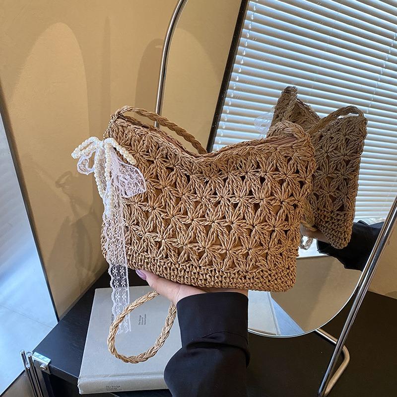 Niche Bags Women's New Summer Handwoven Straw Bags Casual Seaside Vacation Beach Bags