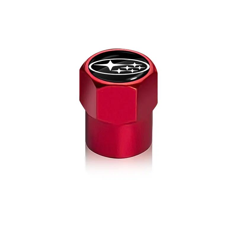 4Pcs Car Wheel Tire Valve Caps Emblem Air Stem Covers Car Accessories For Subaru STI BRZ Impreza Forester Legacy Outback Levorg vg5