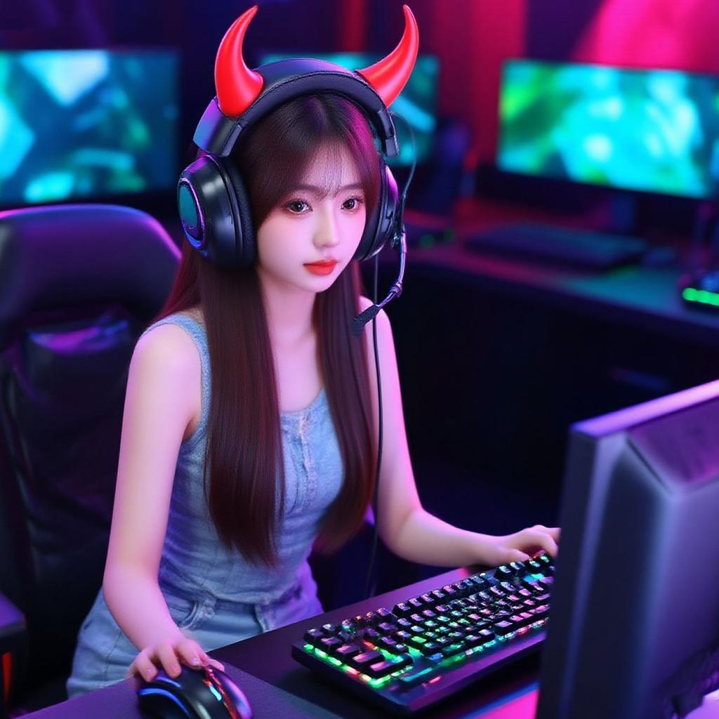 Gaming Headset Wired PC RGB Luminous Noise Reduction Over Ear Headphones with Mic