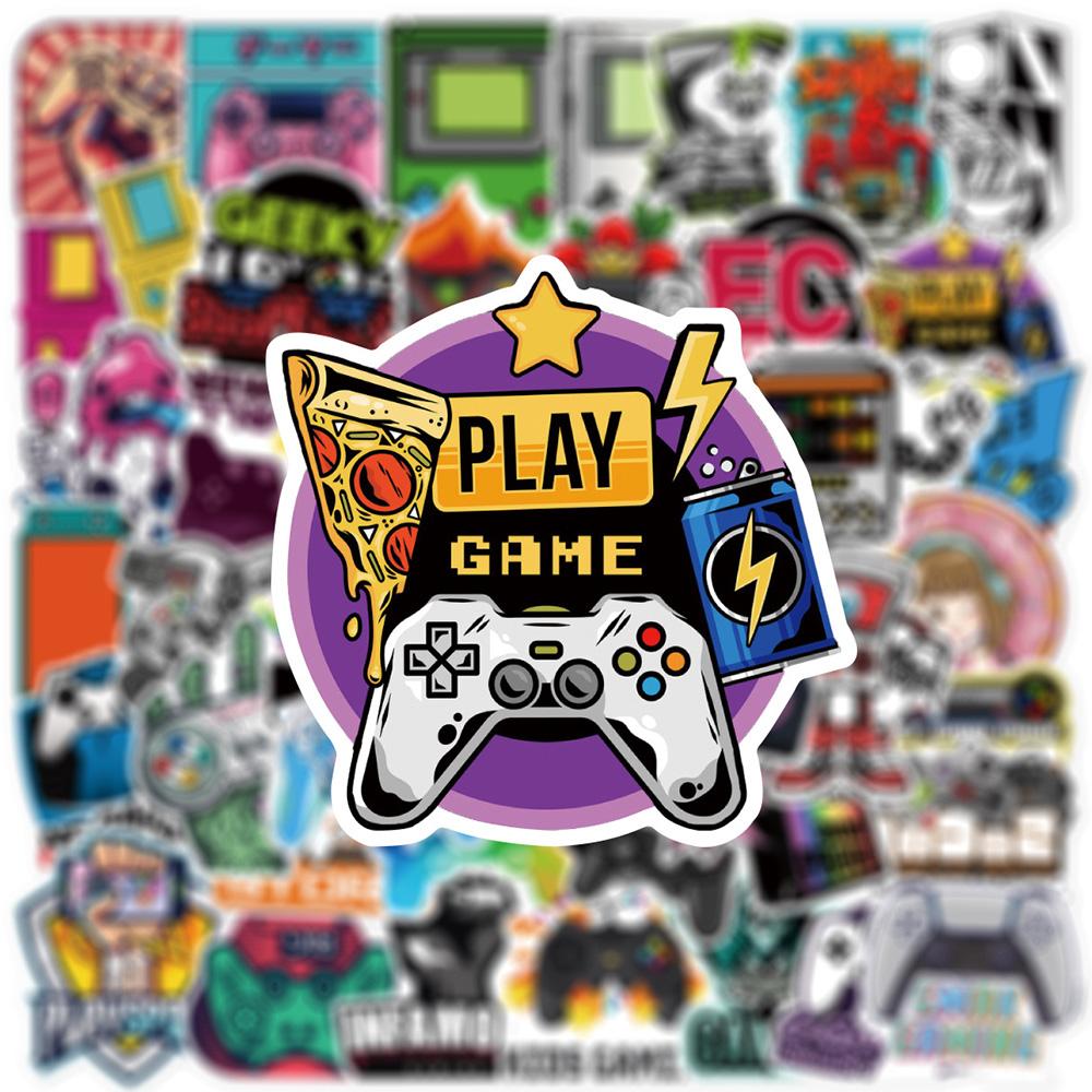 10/30/50pcs Vintage Video Game Joystick Stickers Cartoon for Skateboard Laptop Motorcycle Cool Gamepad Waterproof Sticker Decals
