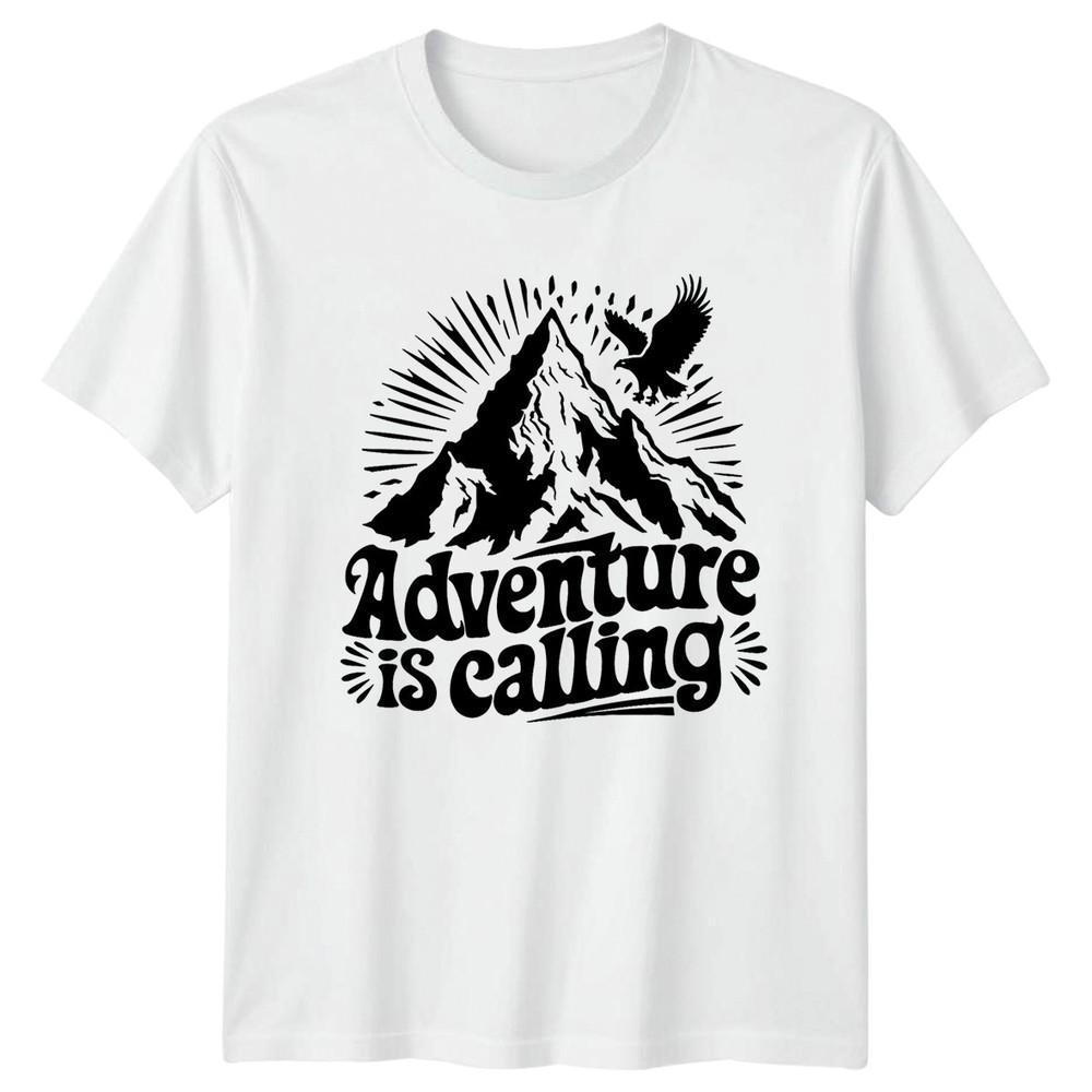 Adventure Is Calling TShirt Mountaineering Outdoors Hiking Christmas Gift S