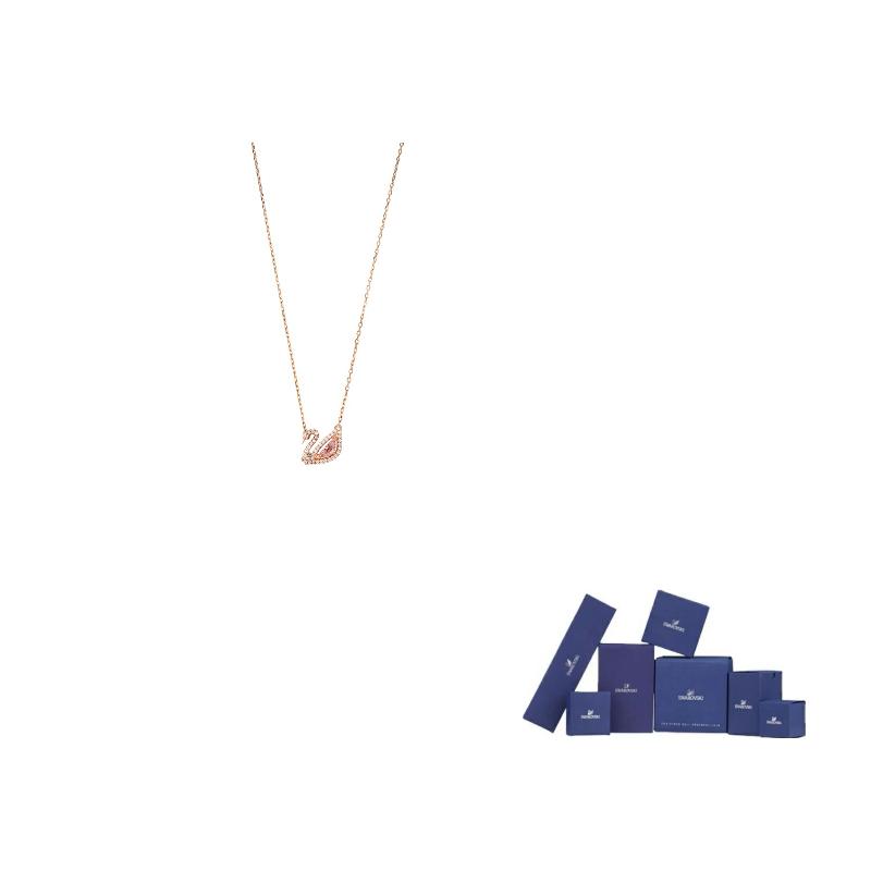 Swarovski Dazzling Swan Crystal Necklace Women Necklace Rose-Gold 5469989