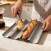 Bread Pan Non-Stick Heat Resistant Bakeware Tray Perforated 4 Loaves Baking Bread Pan for French Sandwich Toast Pastry Dough