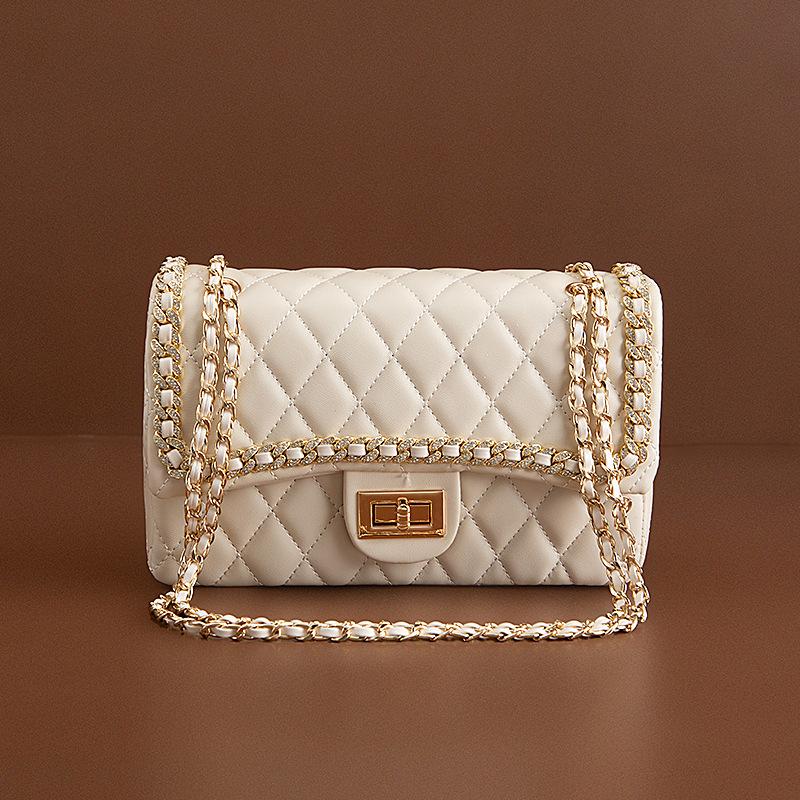 

Маленькая ароматизированная сумка женская сумка Chao Lingge Chain Bag Texture одно плечо подмышечная сумка через плечо