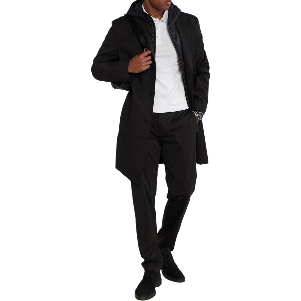 Hugo Boss FW23 Trenčkot Pánský Černý 50496157-001