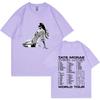 Tate Mcrae The Think Later World Tour 2024 T-skjorte Herre Dame Mote Vintage T-skjorter Harajuku Kortermet Oversized T-skjorter