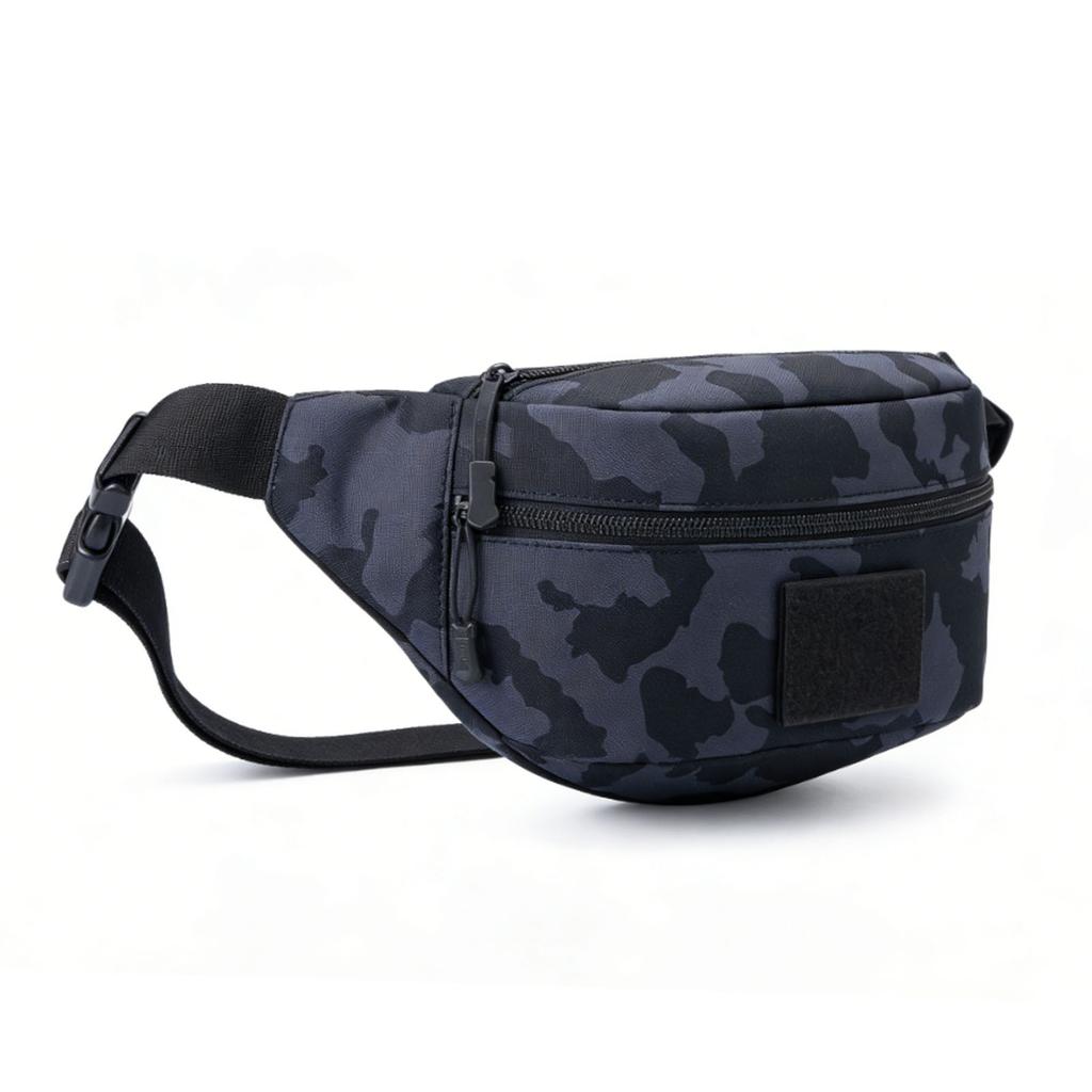 Fanny Pack for Men Oxford Cloth Water Proof Multi Compartments Sling Bag Chest Shoulder Waist Pack for Outdoor Travel