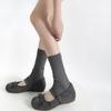 Summer Arrival Miu Inspired Versatile Ruffle Mid-Calf Thin White Socks