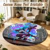 Arcane Personalized Round Rug Support Custom Name, Soft Home Decor Mat