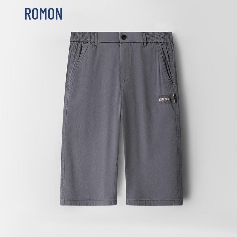 ROMON Men s Lyocell Tencel Casual Mid-Length Shorts L