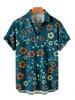 Camicie Hawaiane Floreali Estive da Uomo Camicie Casual a Maniche Corte per le Vacanze Camicie con Colletto e Bottoni Moda Steetwear per Uomo