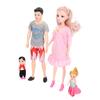 Familienpuppen-Set Kinder Niedlich Papa Schwangere Mama Sohn Tochter Babypuppe mit Zubehör Weihnachtsgeschenk