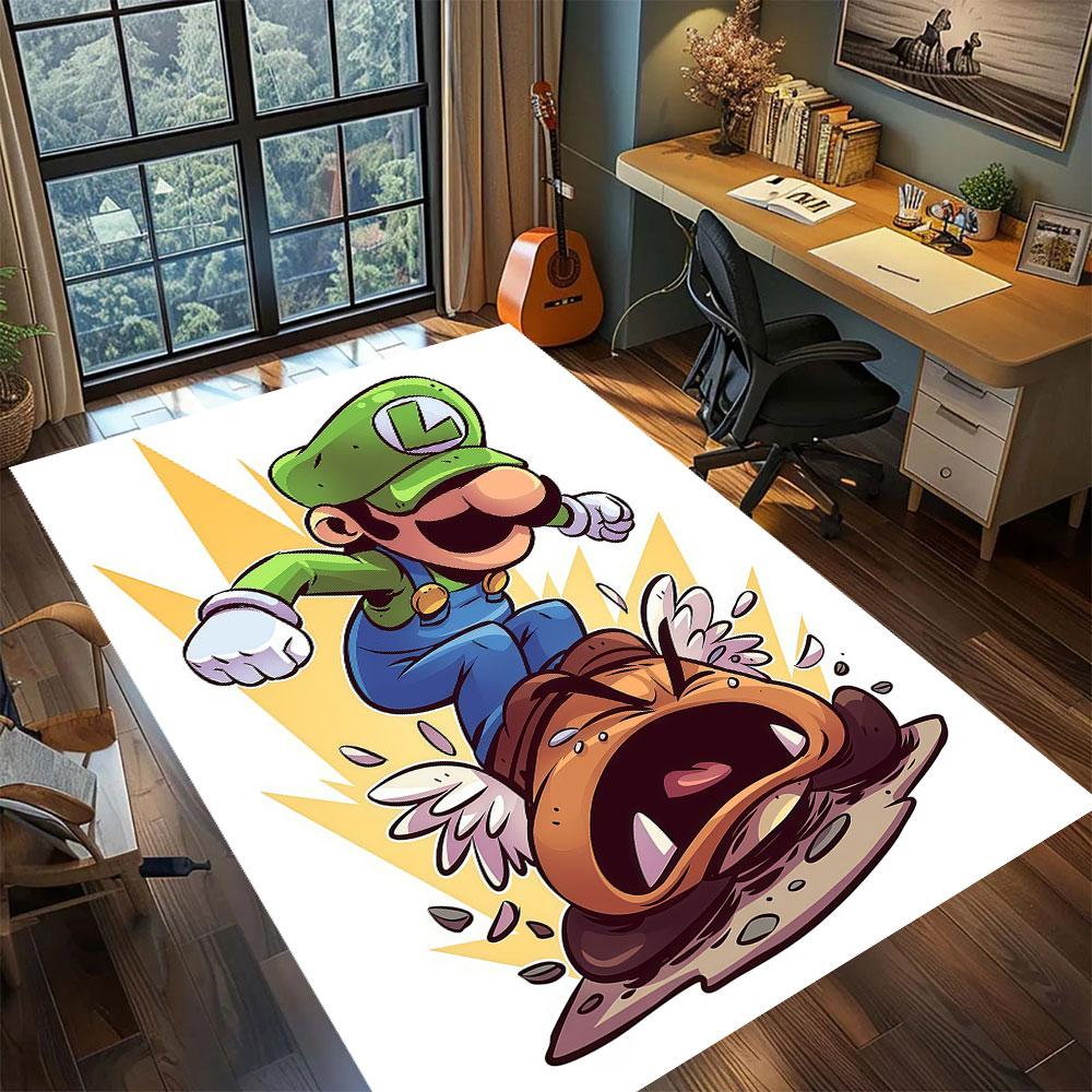 Mario Anime Character Carpet for Living Room Bedroom Home Decor Cool Movie Mat Play Floor Mat