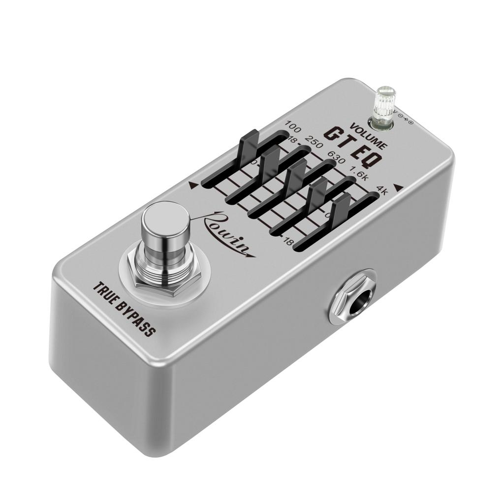 Rowin Guitar Equalizer Pedal 5-band Parametric EQ Guitar Effect Pedal Frequency Compensator ±18dB Range for Mini Size Pedal