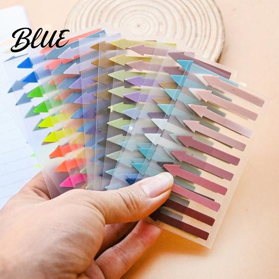 File Marking Tags Arrow Index Tab Stickers, Translucent PET Page Markers, Adhesive Markers Colorful Sticky Flags for Organizing Book And Removable