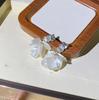 White Super Fairy Petal Tassel Imitation Shell Earrings, Fashionable Temperament Ear Accessories