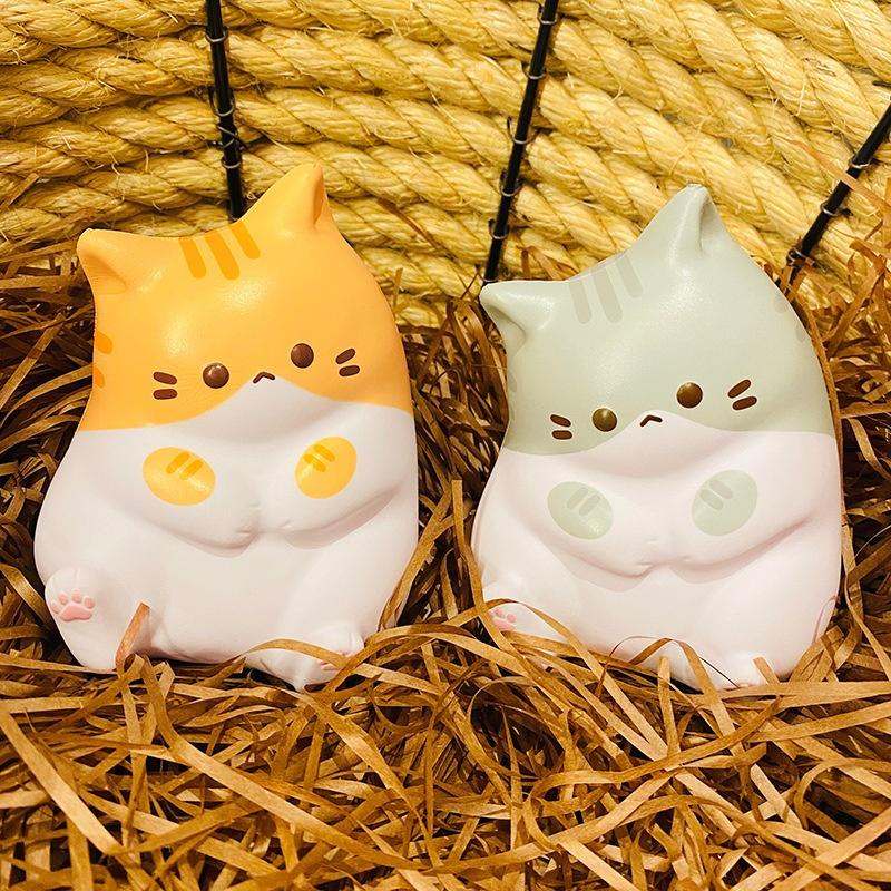 Cat Slow Rising Squishy Toy, Kawaii Cat Stress Ball for Desk Gift Soft Foam Squeeze Toy for Stress Relief and Relaxation
