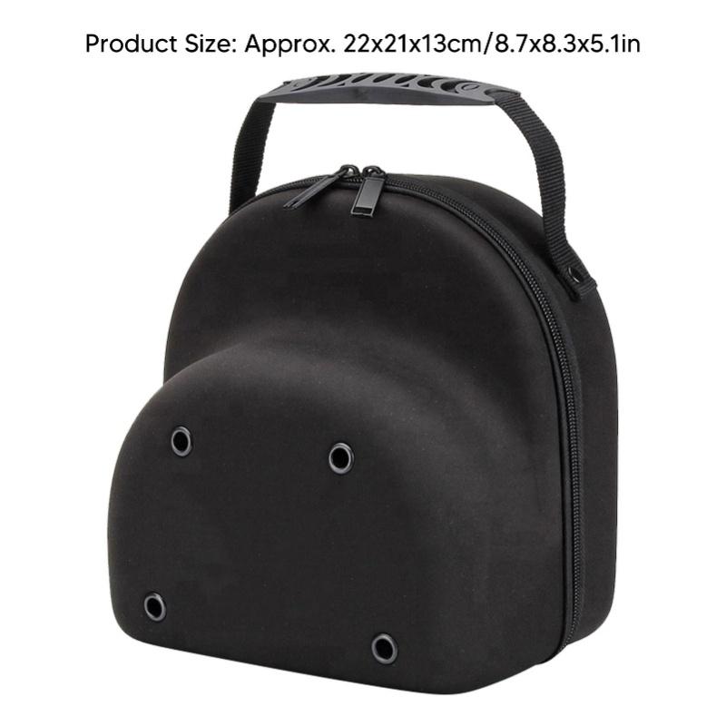 Estuche Rígido para Casco EVA Bolso Portátil para Guardar Gorras de Béisbol Soporte para Sombrero Para Viajar Almacenamiento en Casa Negro