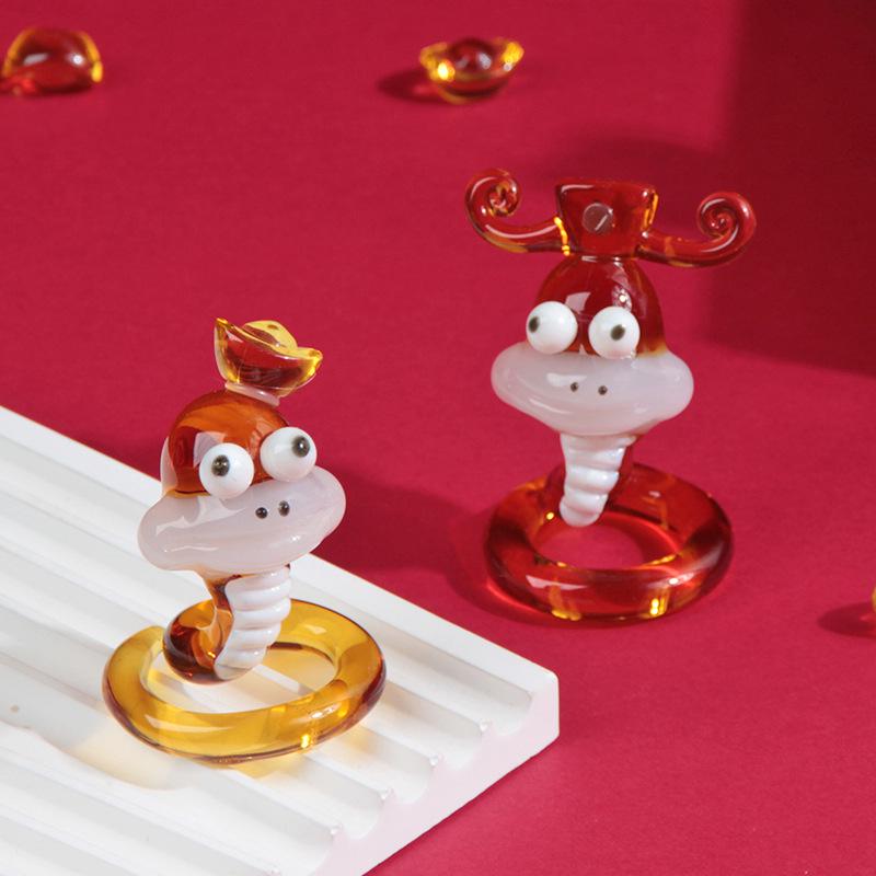 2025 Year of the Snake Glass Ornaments: Creative New Year Decorations and Gifts