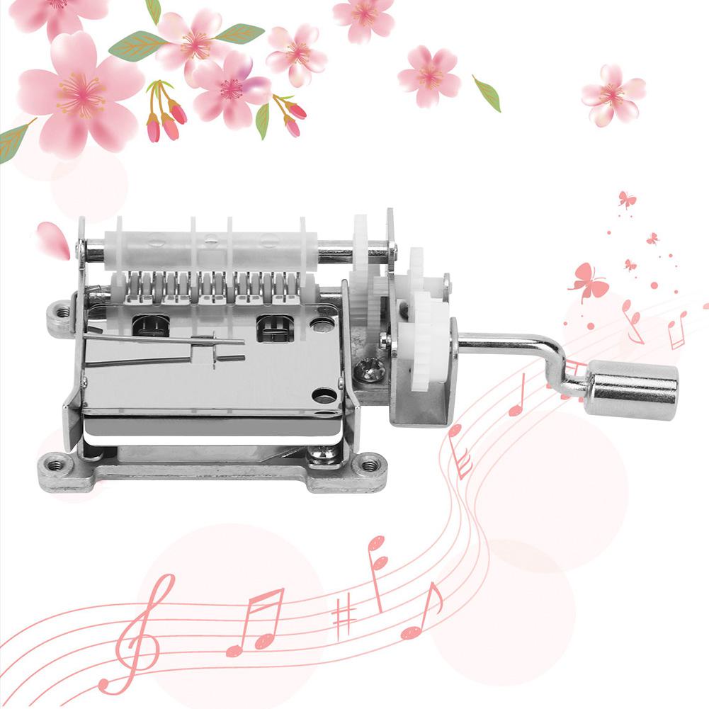 

15 Note Hand Crank Movement with 3Pcs Blank Paper Tape and Hole Puncher for DIY Music Box Parts