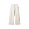 Milano Italian Luxury Sports Series Comfortable Solid Color Mid-Rise Casual Pants Women Bottoms Light-Khaki Flower-Gray F11W635604FLK