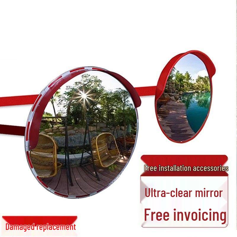 Wide-Angle Outdoor/Indoor Traffic Convex Mirror for Safety and Anti-Theft