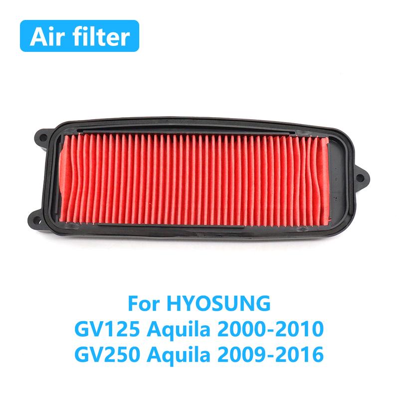 For HYOSUNG GV125 Aquila 2000-2010 GV250 Aquila 2009-2016 Motorcycle Air Filter Engine Intake Cleaner Element Replacement