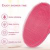 Soft Silicone Body Cleansing Brush Shower Scrubber, Gentle Exfoliating and Massage for all Kinds of Skin (Pink)