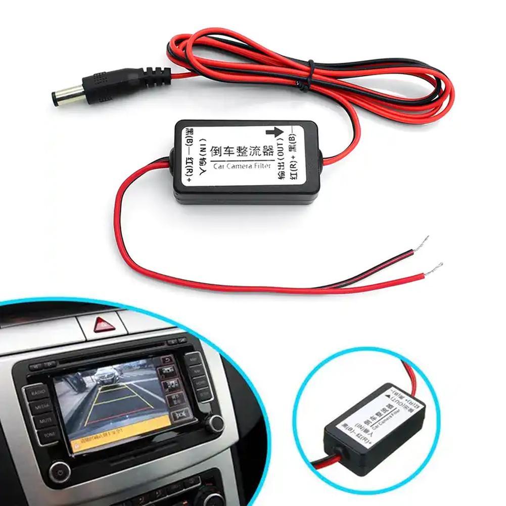12V Störungsunterdrückungs-DC-Leistungsrelais Kondensatorfilteranschluss Auto Auto Kamerafilter für Einparken Rückwärtsfahrt Rückfahrkamera