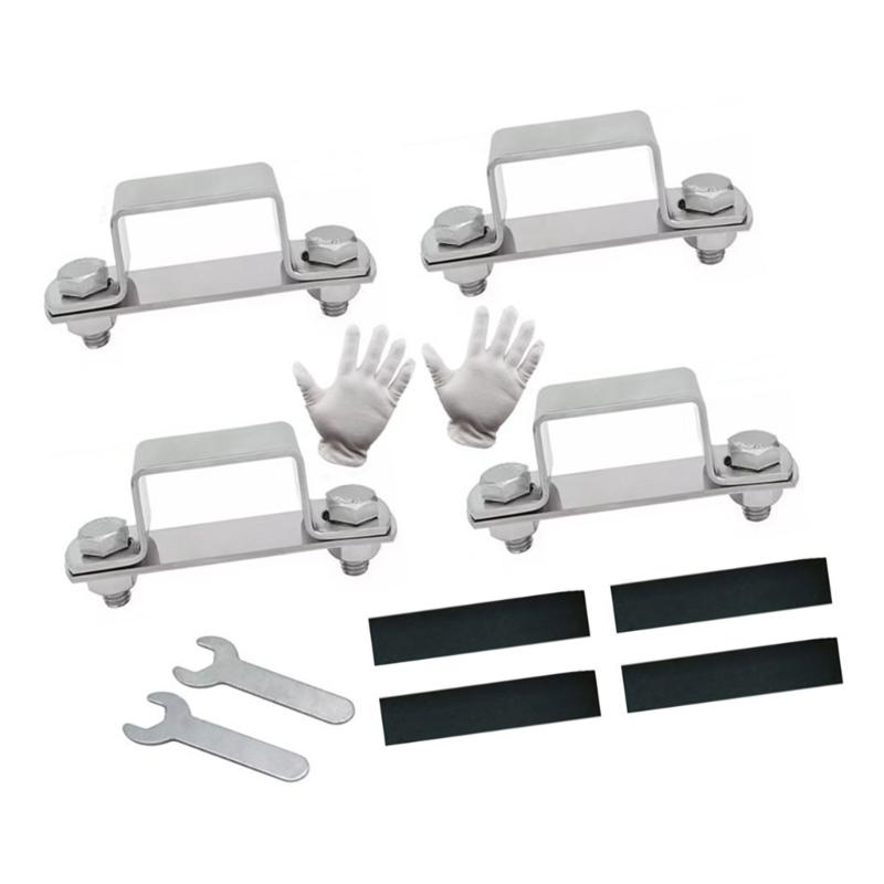 4Pcs Metal Steels pipe Clamp Replacement Right Angles Bracket Secure Pipe Fixing Bracket for Square Tubes Enduring