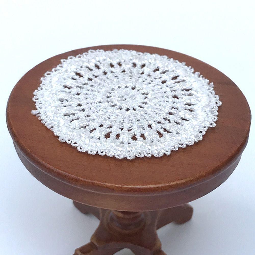 Kitchen Toy Scene 1:12 Dishes Plate Dolls House Furniture Lace Table Mat Dollhouse Tableware