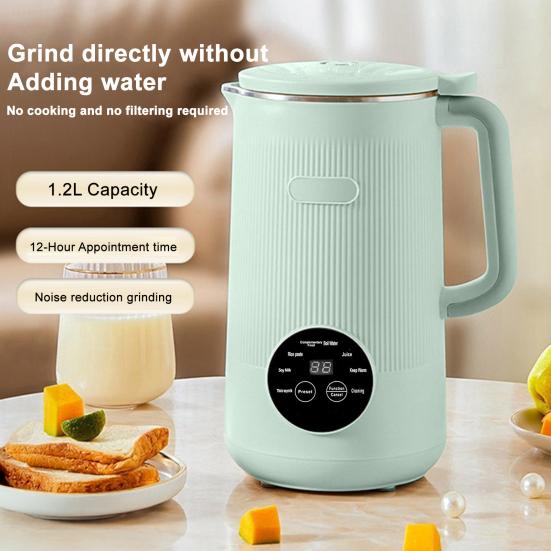 8-In-1 Automatic Nut Milk Maker 40Oz 1.2L Large Capacity Soy Milk Machine Homemade Oat Milk Complementary Food Machine with Delay Start Self Cleaning