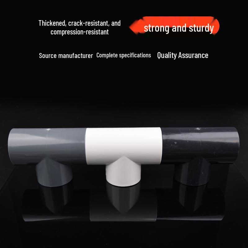 PVC Water Pipe Equal Tee Fittings 20mm, 25mm, 32mm Plastic Connectors