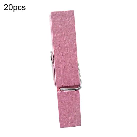20 Adet Çok Renkli Ahşap Clothespins Ahşap Çamaşırhane Clothespins Kağıt Craft Klip
