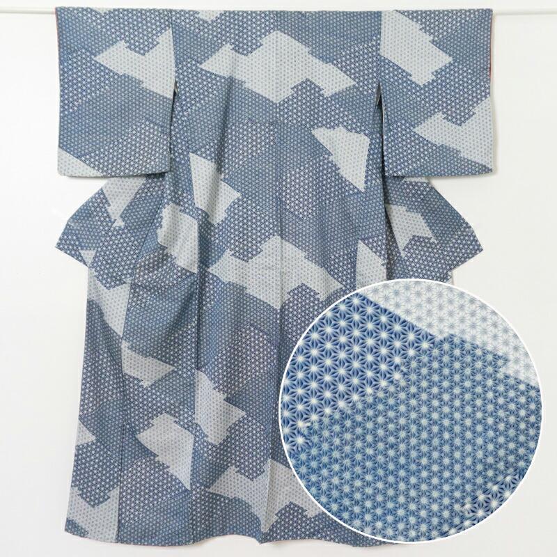 [Free shipping for purchases totaling 3,980 yen or more] Recycled kimono, used synthetic fiber, small pattern, recycled kimono, for remake, recycled