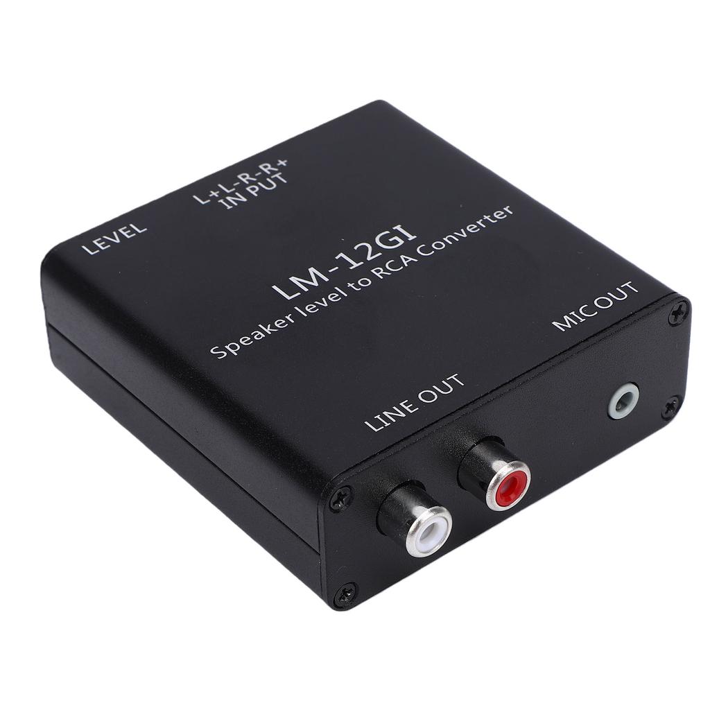 Speaker Level to Line Output Converter 40Hz 20KHz Car Stereo Sound Speaker Signal High to Low Converter