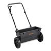 VEVOR Walk-Behind Push Spreader, 50LBS Capacity, Drop Spreader with Hopper Grate, 18 In Spreading Width & 30 Settings, 10 In All Terrain Tires