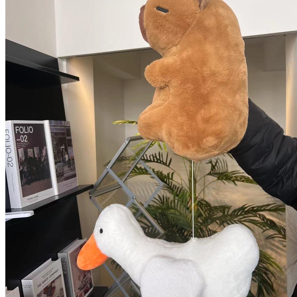Riding Crocodiles Capybara Anime Fluffty Toy Riding  Goose Capybara Plush Doll  Christmas